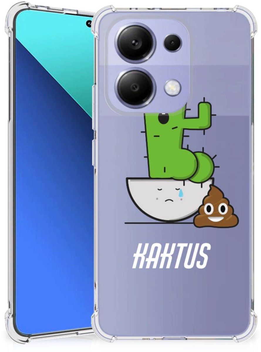 Xiaomi Redmi Note 13 4G Stevig Bumper Hoesje Cactus Poo
