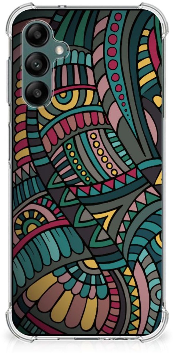 Samsung Galaxy A14 5G/4G Doorzichtige Silicone Hoesje Aztec