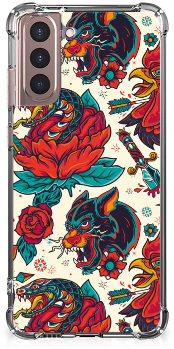 Anti-shock Hoesje met foto voor Samsung Galaxy S21 Plus Old Skool