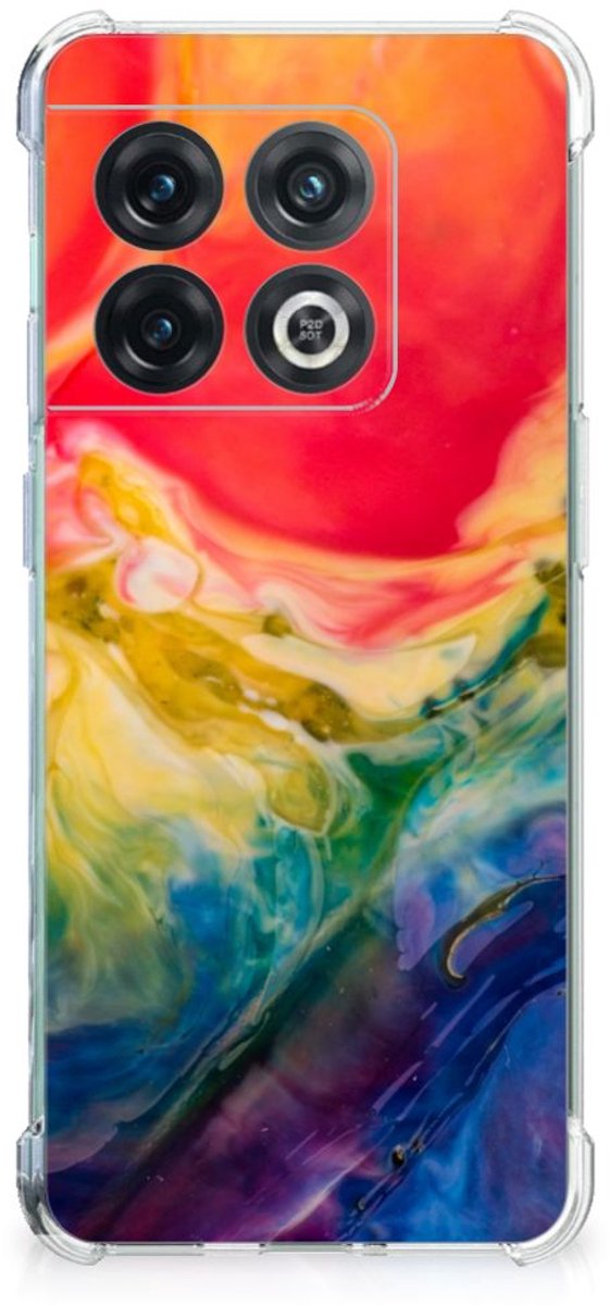 TPU Case Anti-Shock voor Back Cover OnePlus 10 Pro Watercolor Dark
