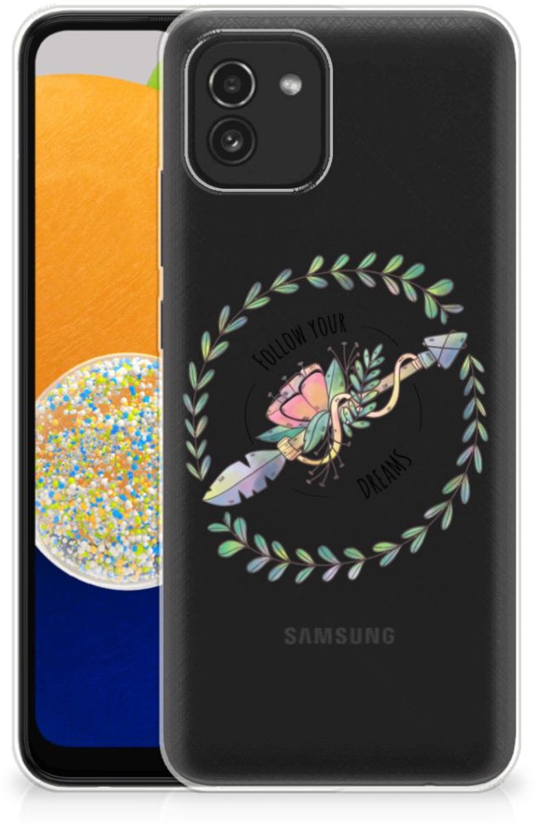 Samsung Galaxy A03 Telefoonhoesje met Naam Boho Dreams