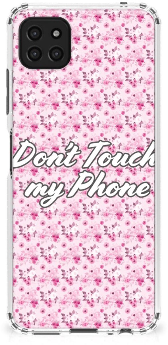 Samsung Galaxy A22 5G Anti Shock Case Flowers Pink DTMP