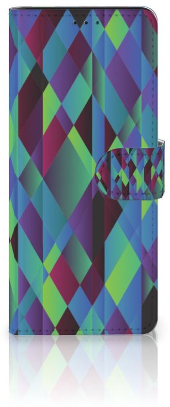 PU Cuir Premium Flip Case pour Sony Xperia 5III Coque Résumé Vert Bleu