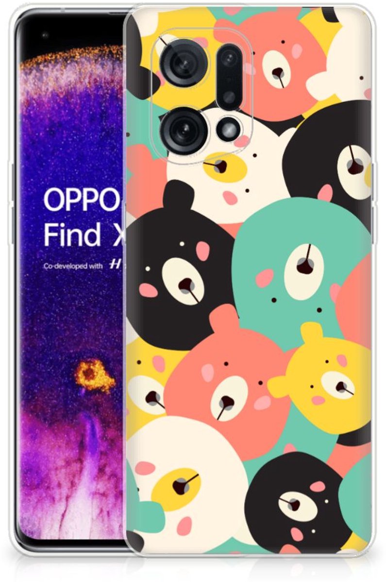 OPPO Find X5 Telefoonhoesje met Naam Bears