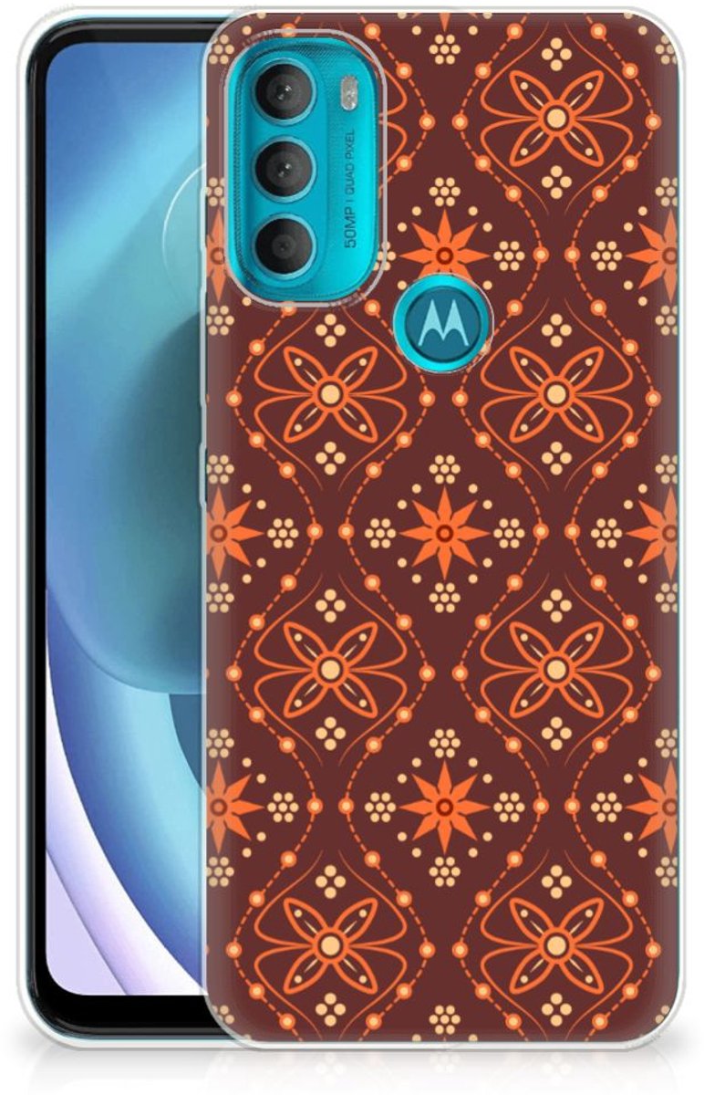Motorola Moto G71 5G TPU bumper Batik Brown