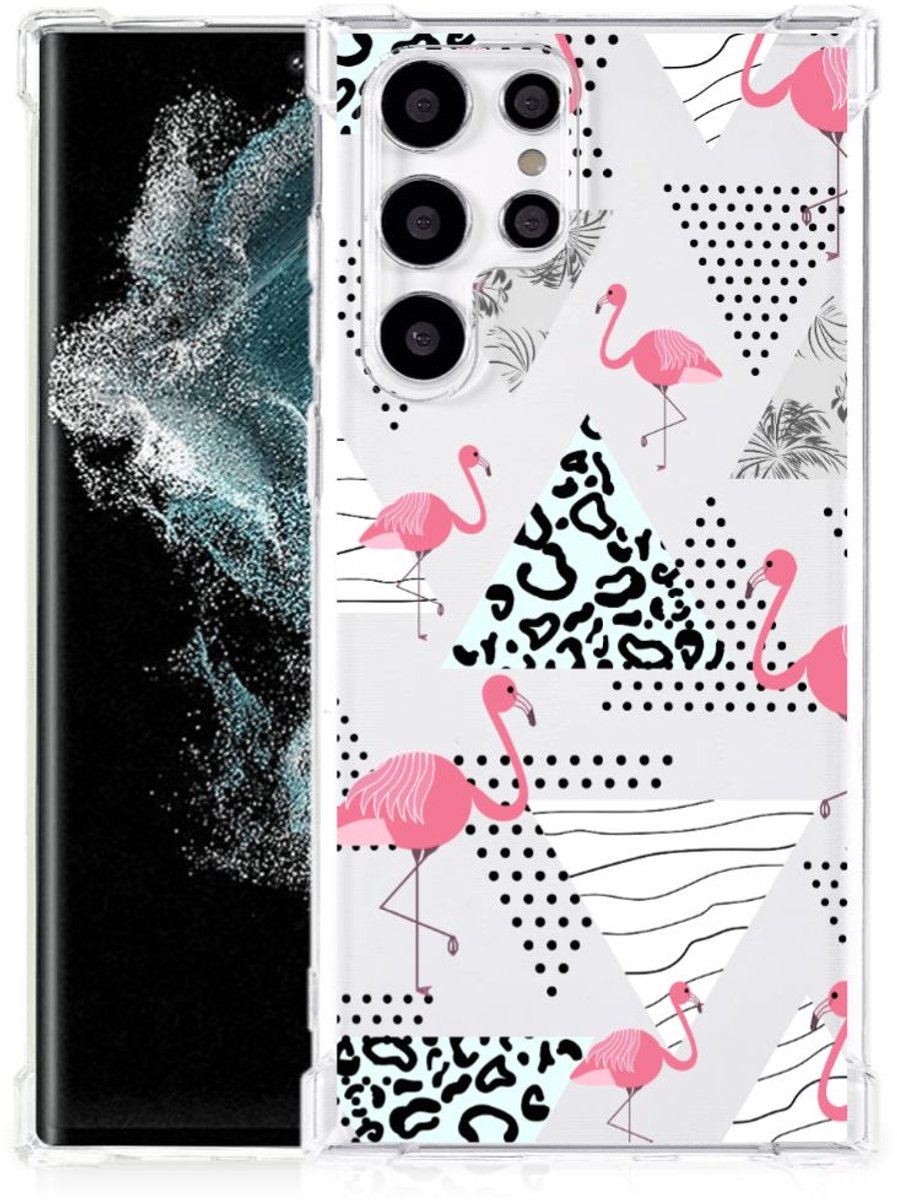 Samsung Galaxy S22 Ultra Case Anti-shock Flamingo Triangle