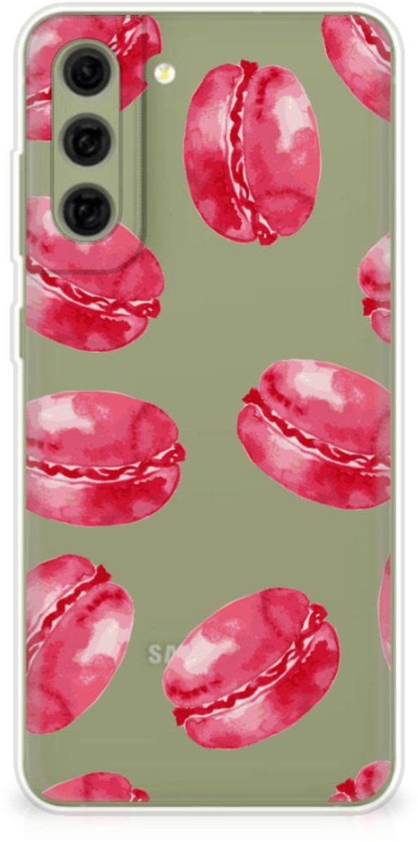 Back Cover voor Samsung Galaxy S21FE Siliconen Case Pink Macarons