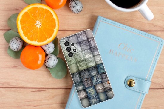 Coque arrière en silicone Samsung Galaxy A73 5G Jeans