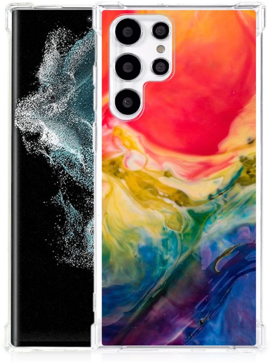 Back Cover Samsung Galaxy S22 Ultra Watercolor Dark