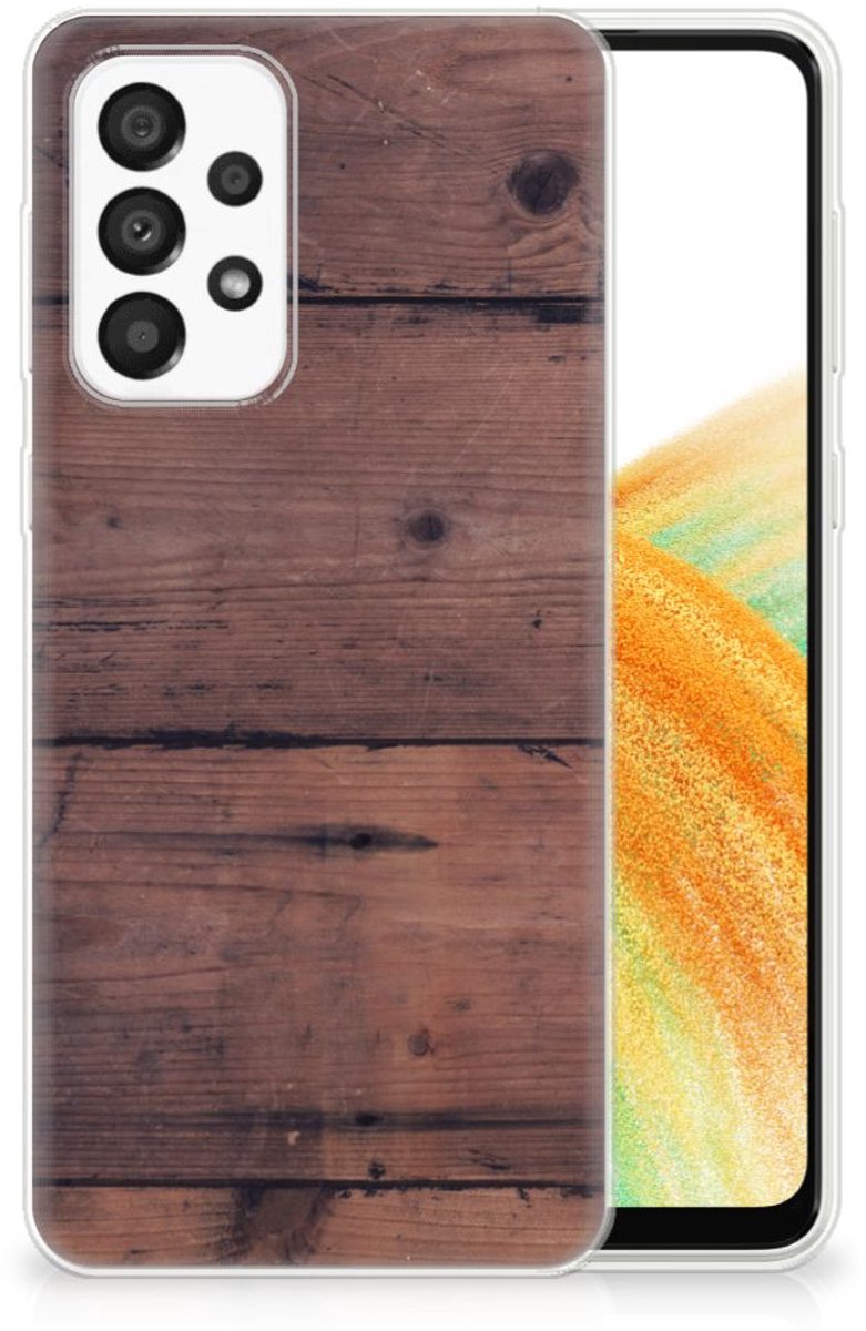 Samsung Galaxy A33 5G Bumper Hoesje Old Wood