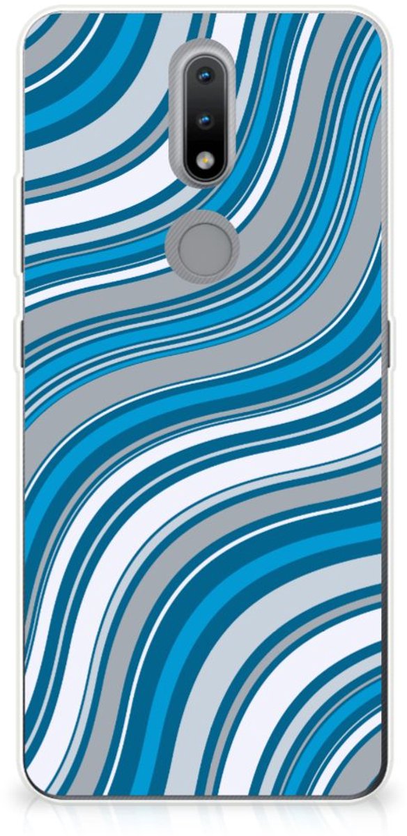 Nokia 2.4 TPU bumper Waves Blue