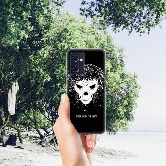 Pare- Bumper en TPU OPPO Reno 7 5G | Trouver l'étui pour smartphone X5 Lite Skull Hair