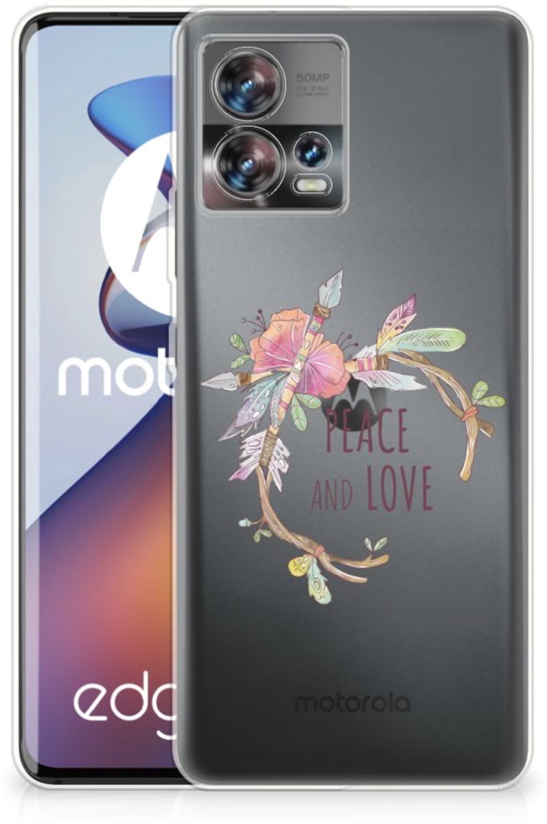 Motorola Edge 30 Fusion Telefoonhoesje met Naam Boho Text