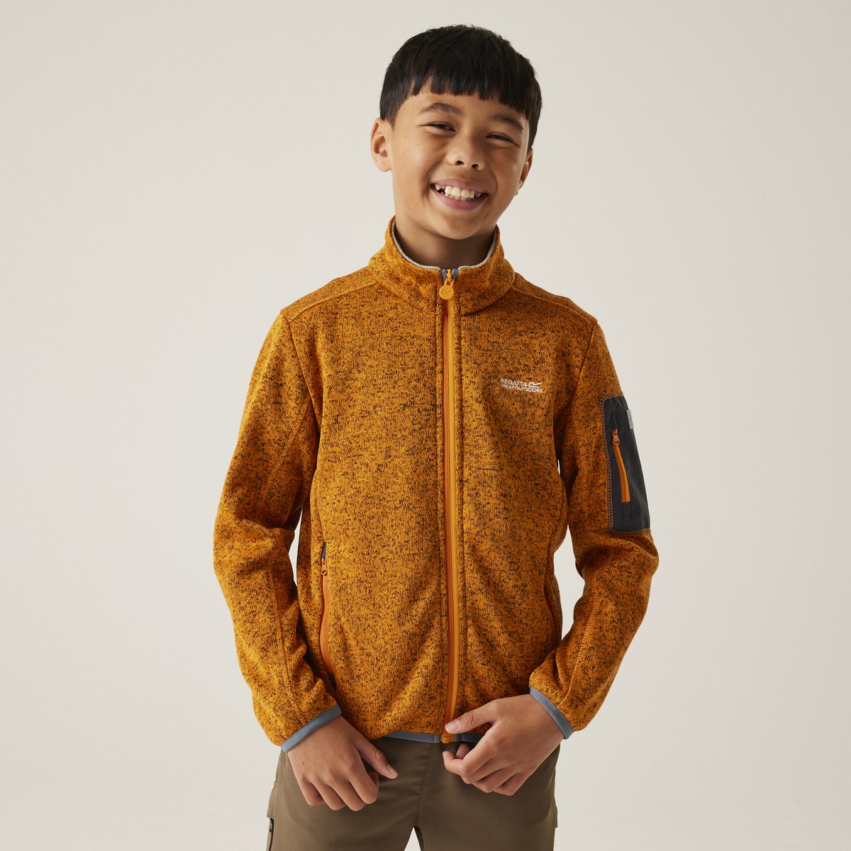 Fleece Kinderen Zacht Outdoorgebruik Oranje