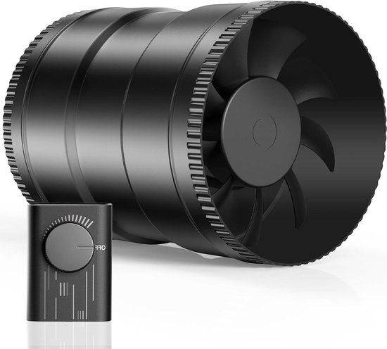 Brogachy 100mm Buisventilator 363 M³/h – 3000 Tpm, EC-motor, Met Actief Koolfilter En 3m Slang