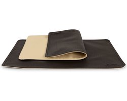Pavelinni | Basic Line | Dubbelzijdige Placemat in eco-leer | Omkeerbaar | 30x45cm | Tartufo/Cream (N08/N13)