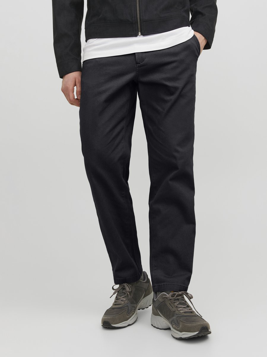 JACK & JONES Kane Dave Chino loose fit - heren chino - zwart - Maat: 30/30