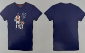 T-shirt Ajax - Bleu foncé avec logo - Taille XL