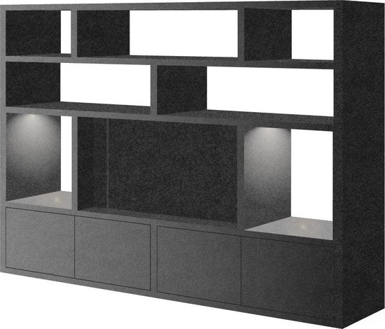 Nauwkeurig Fjord tafereel TV meubel GOOF MDF Zwart V313 | bol.com