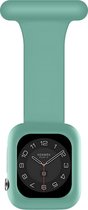 Strap-it Geschikt voor Apple Watch verpleegkundige band met Case - Maat: 42 - 44 - 45mm - groen