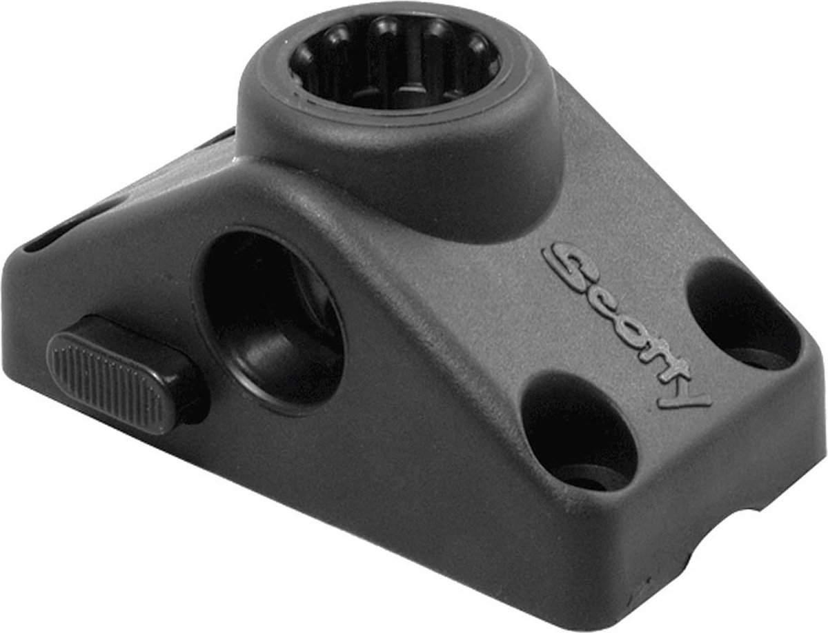 Scotty Side/Deck Mounting Bracket Locking Black - Zwart