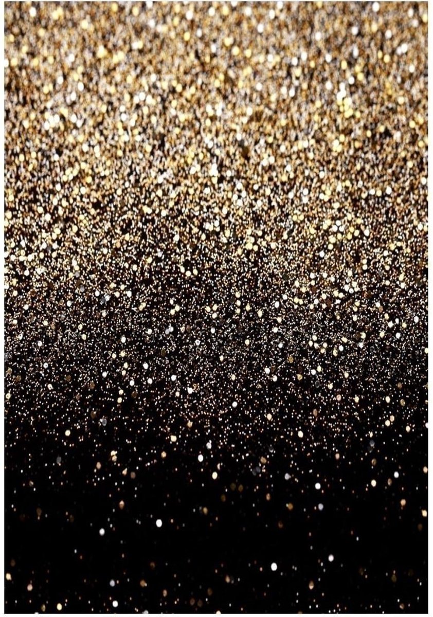 1,5 x 1 m zwarte en gouden achtergrond abstracte foto