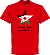Viva Marokko Palestina T-Shirt - Rood - S