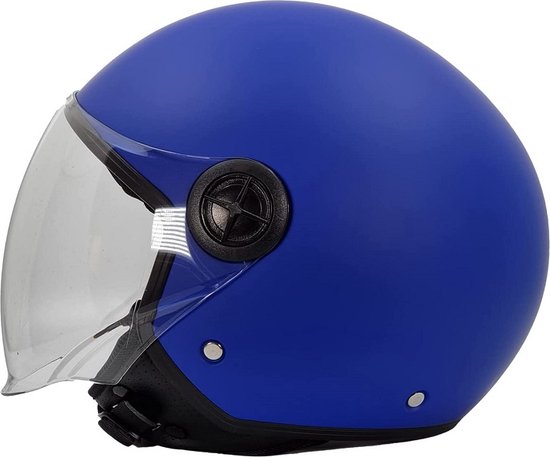 BHR 832 minimal | vespa helm | mat blauw | maat S | scooter, brommer en motor