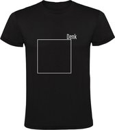 Denk buiten de doos Heren T-shirt | uitdrukking | think outside the box | kader | mindset | creatief | oplossen