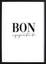 Bon Appetit Tekst Poster (29,7x42cm) - Wallified - Tekst - Poster  - Wall-Art - Woondecoratie - Kunst - Posters