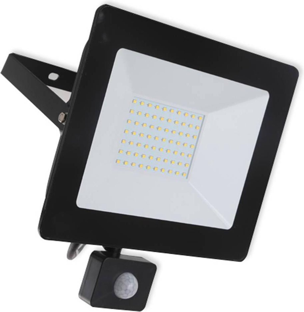 Aigostar LED Schijnwerper - Met bewegingssensor - 10W - 6400K - IP65 - Zwart