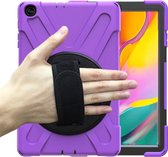 Samsung Galaxy Tab A 10.1 (2019) Cover - Hand Strap Armor Case - Paars