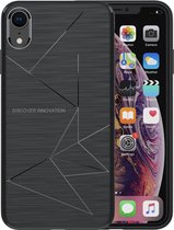 NILLKIN Rhombus Texture TPU beschermende achterkant Case voor iPhone XR (zwart)