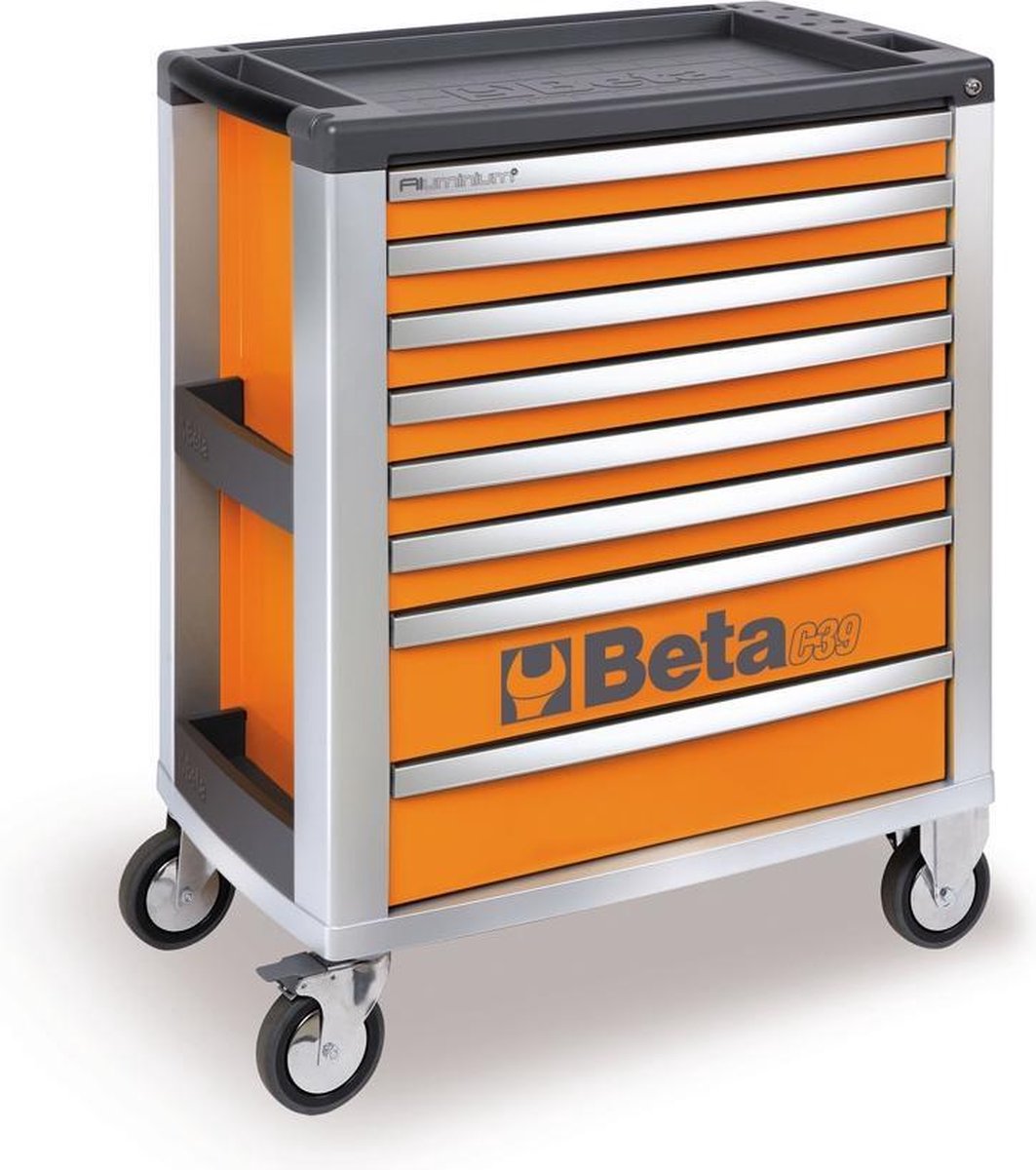 Beta C39/8 Gereedschapswagen met 8 laden - Oranje leeg
