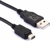 USB-datakabel 12-pins digitale camera voor Olympus FE140 / U830 / U840 / U850 / D425 / D435, lengte: 1,5 m (zwart)