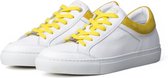 KUNOKA Gabrielle white/yellow collar - Sneakers Dames - maat 36 - Wit Geel