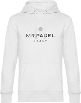 Mr Padel Italy - Witte Hoodie Maat S - Unisex hoodies met capuchon