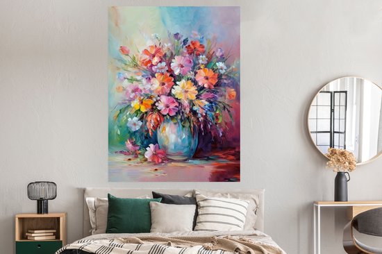 Poster Fleurs - Art - Peinture - Printemps - Bouquet - 120x160 cm XXL