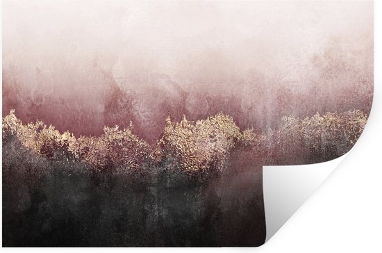 Stickers muraux - Glitter - Or - Abstrait - 90x60 cm - Feuille adhésive