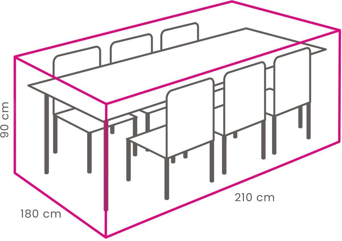 Tuinset beschermhoes 210x180x90cm