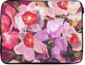 Housse pour ordinateur portable 17 pouces - Rose - Orchidée - Fleurs - Couleurs - Botanique - Housse pour ordinateur portable - Dimensions intérieures 42,5x30 cm