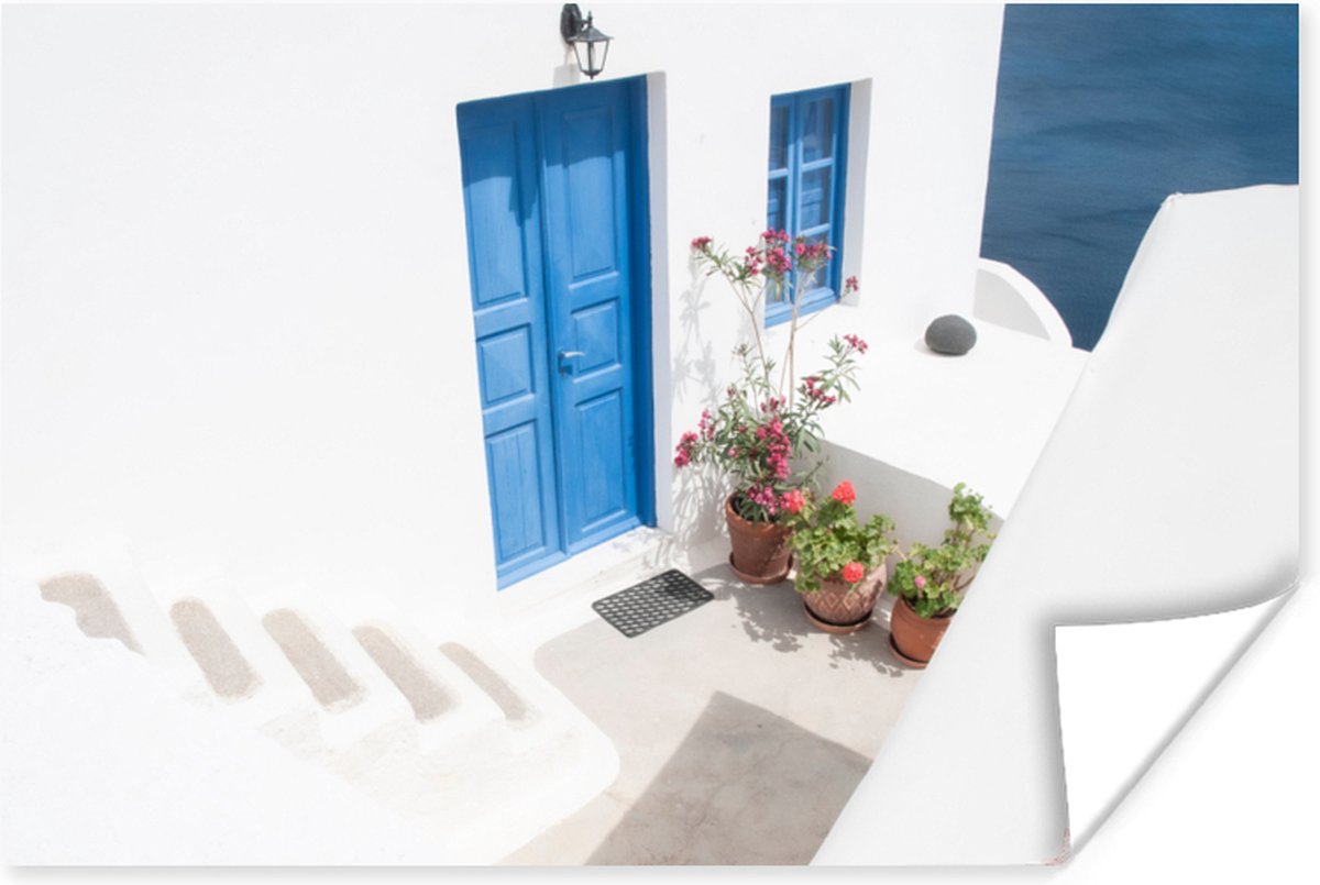 Architectuur - Blauw - Wit - Deur