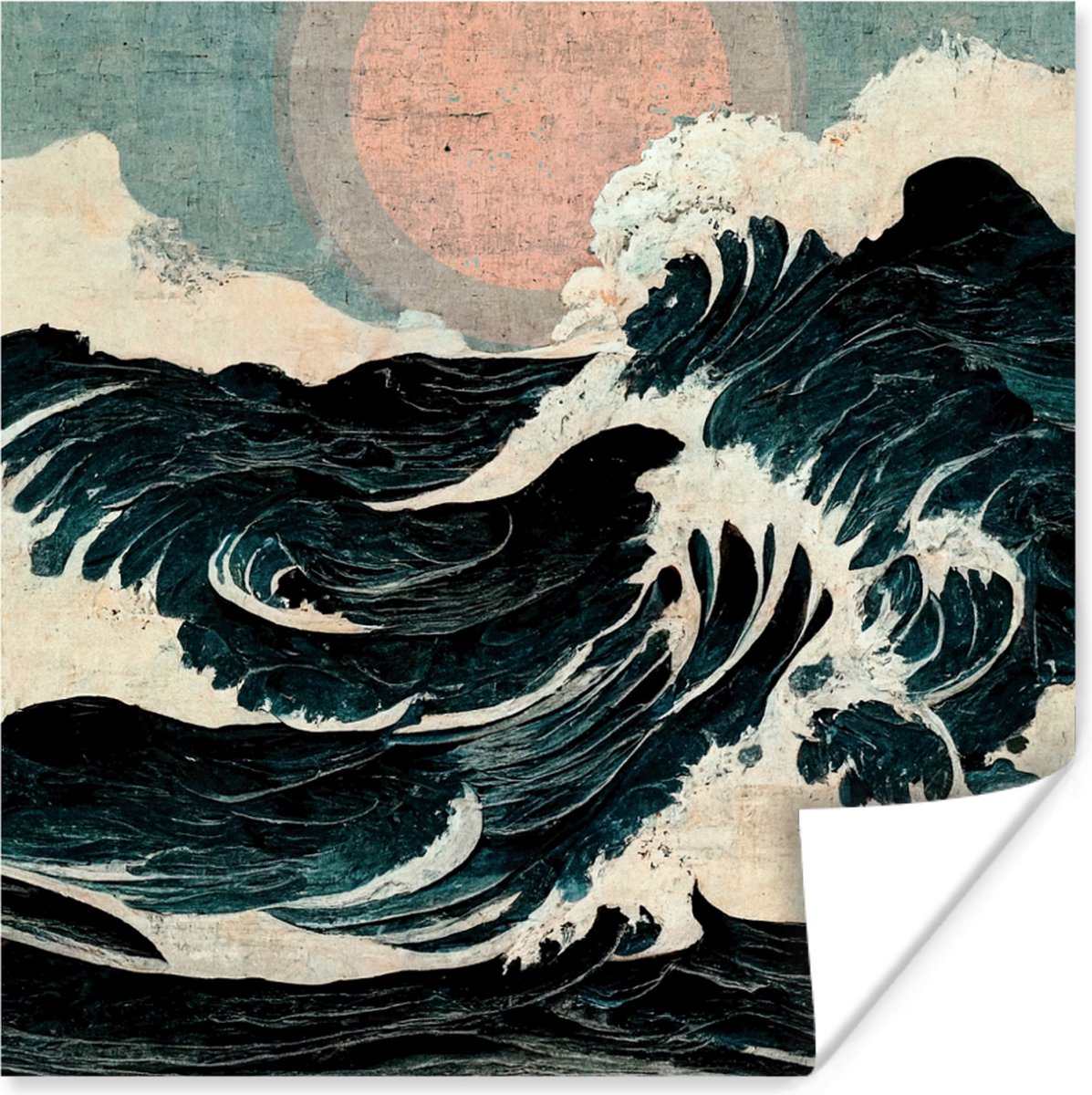 Vintage - Zee - Golven - Zon