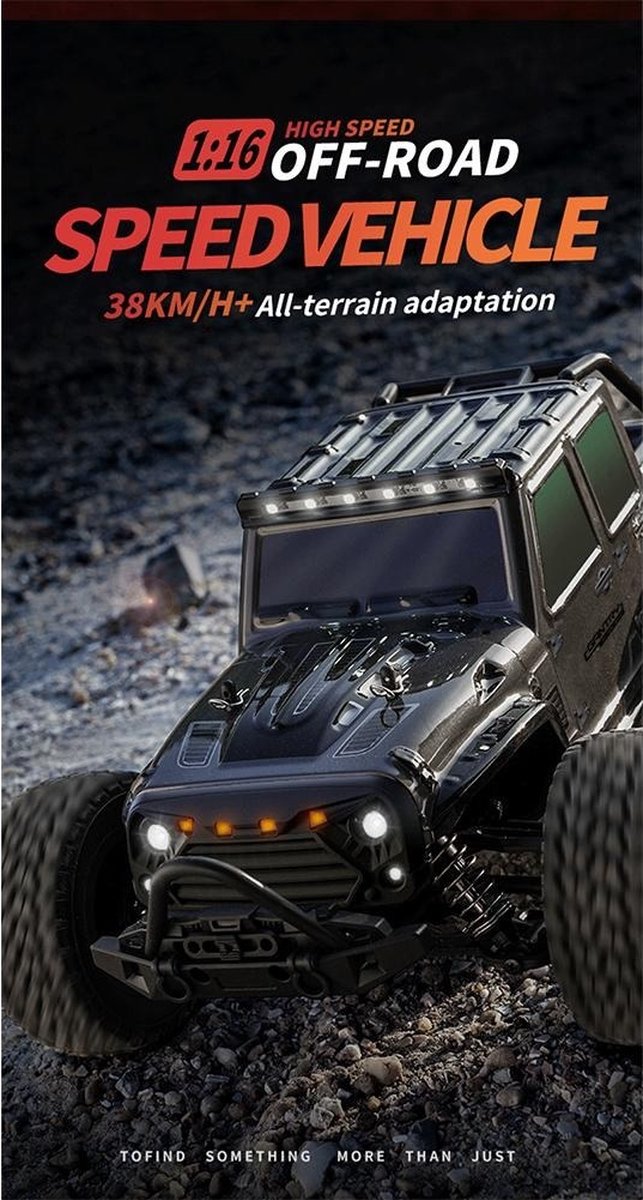 DrPhone RCX6 - Voiture RC 1:16 4WD - Truck Étanche Dirigable 38 km/h Avec  Moteur