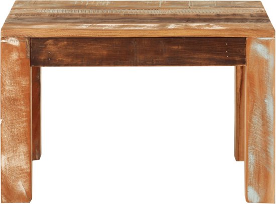 vidaXL Salontafel 40x40x35 cm massief gerecycled hout meerkleurig, tafel, koffietafel, tafeltje, bijzettafel, woonkamertafel, accenttafel, eindtafel