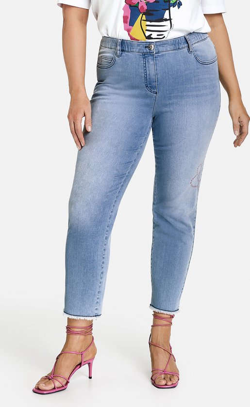 SAMOON Dames 7/8-jeans Betty Light Blue Denim-46 | bol.com