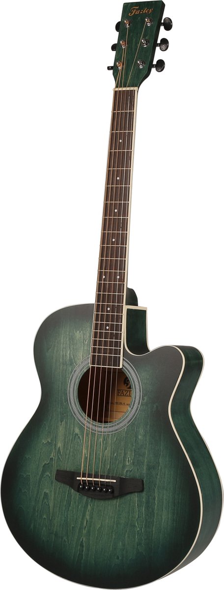 Fazley W55-COL-G ColourTune western gitaar groen