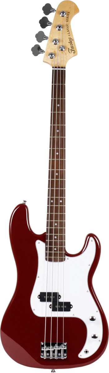 Fazley FPB118DR elektrische basgitaar rood