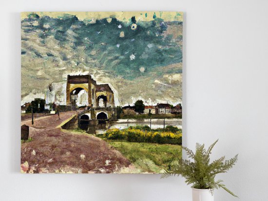 Vintage brug vg | Vintage brug VG | Kunst - 60x60 centimeter op Canvas | Foto op Canvas