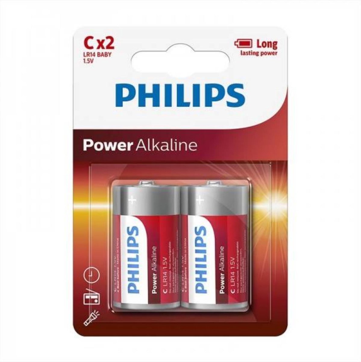 Philips LR14P2B - C batterij - 2 stuks